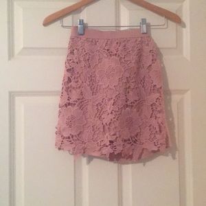 Light pink, American Eagle mini skirt.